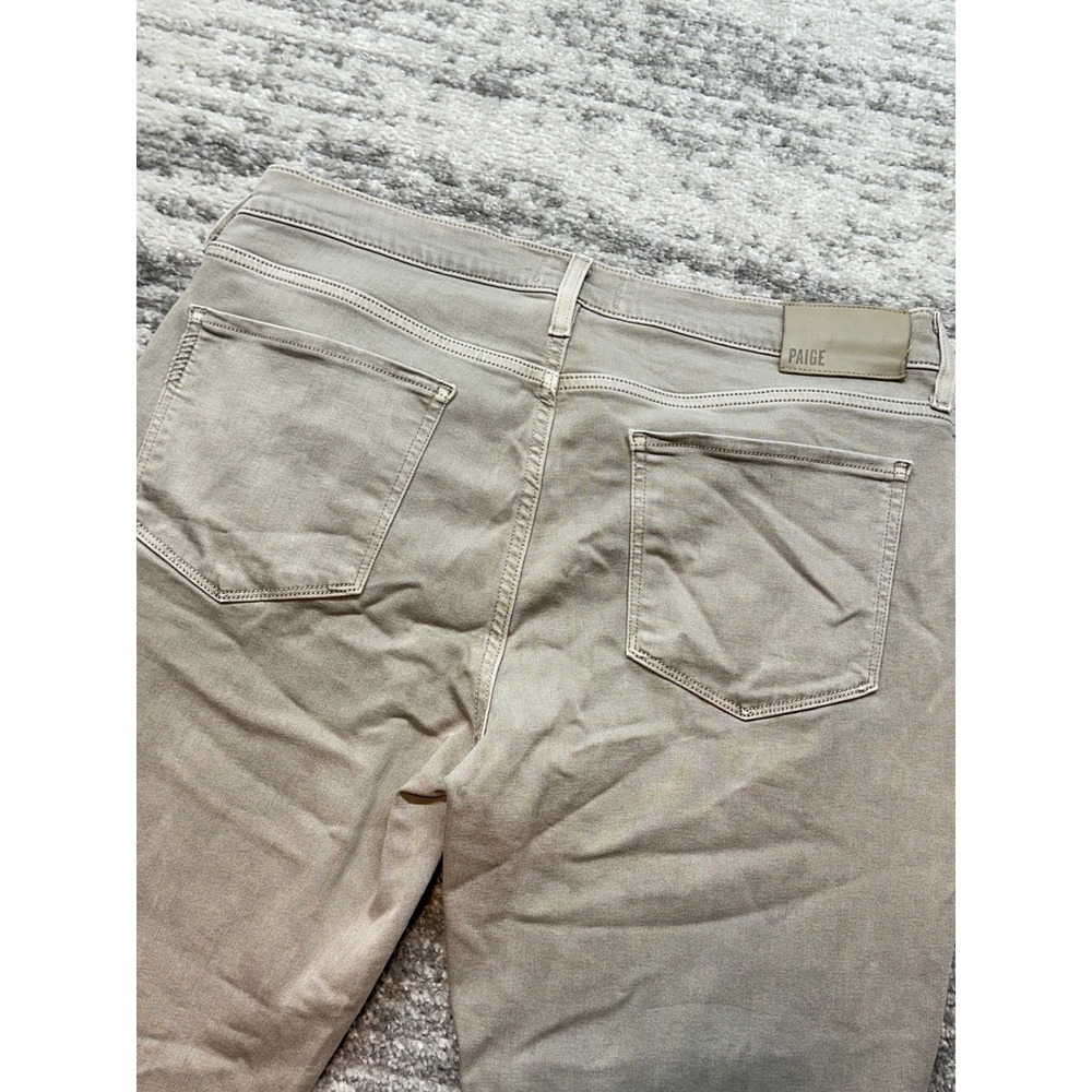 PAIGE Normandie Pants Mens 34 Gray Straight Leg Stretch Casual Jeans - Picture 9 of 9